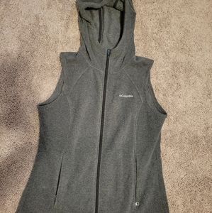 Columbia Fleece Sweater Vest with Hood
